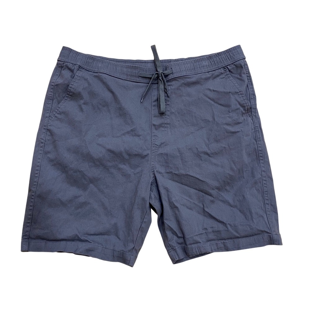 Stillwater Supply Co Mens Drawstring Waist Cargo‎ Shorts Sz LGray Cotton Blend